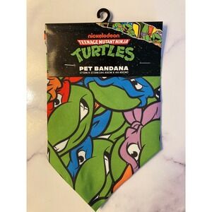 Nickelodeon Teenage Mutant Ninja Turtles Pet Bandana TMNT Green All Over Print